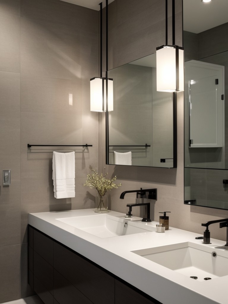 contemporary-bathroom-ideas-using-high-gloss-finishes-geometric-shapes-statement-lighting-fixtures-to-achieve-modern-edgy-look