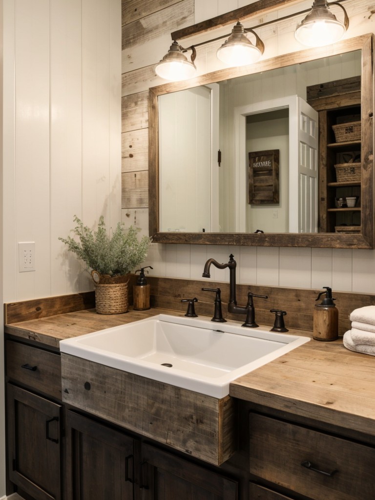 farmhouse-bathroom-ideas-rustic-elements-shiplap-walls-farmhouse-style-fixtures-like-apron-sink