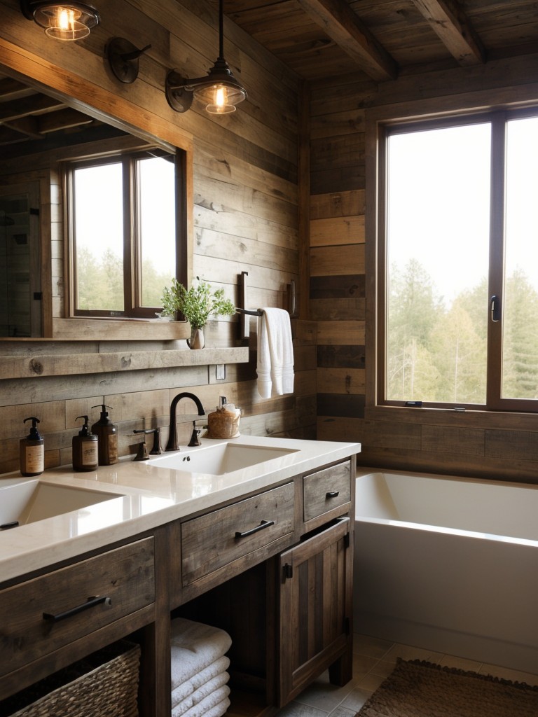 rustic-bathroom-ideas-wooden-accents-earthy-color-scheme-vintage-fixtures-accessories
