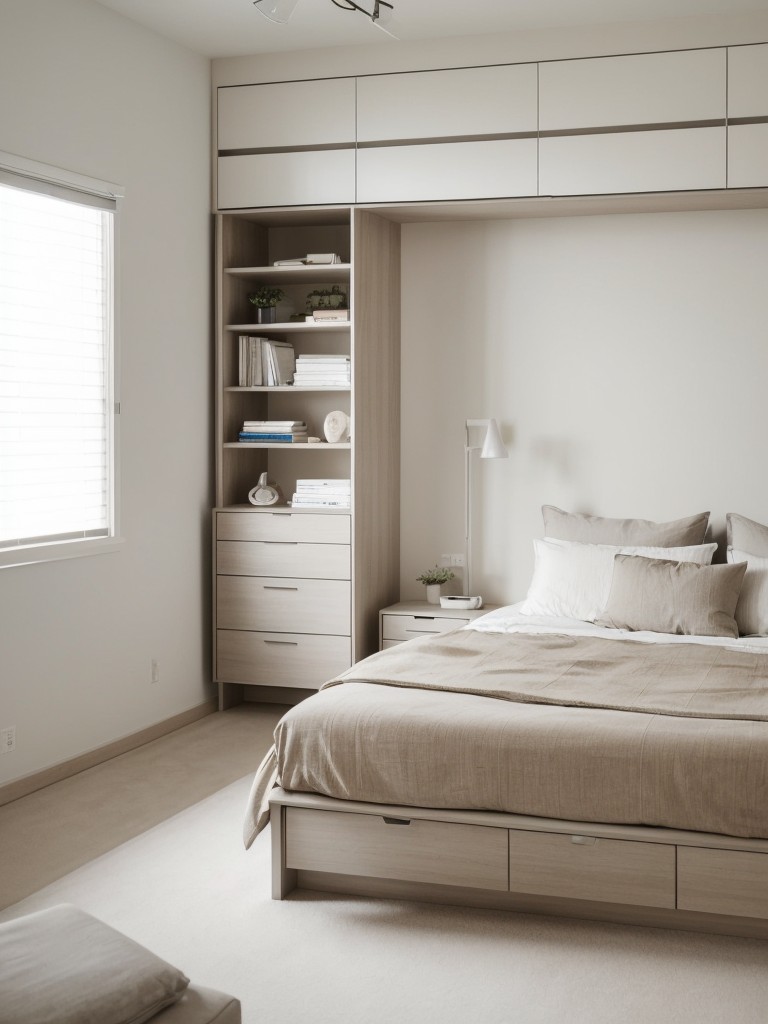 minimalist-bedroom-ideas-featuring-neutral-color-scheme-sleek-furniture-plenty-hidden-storage-to-keep-space-clutter-free