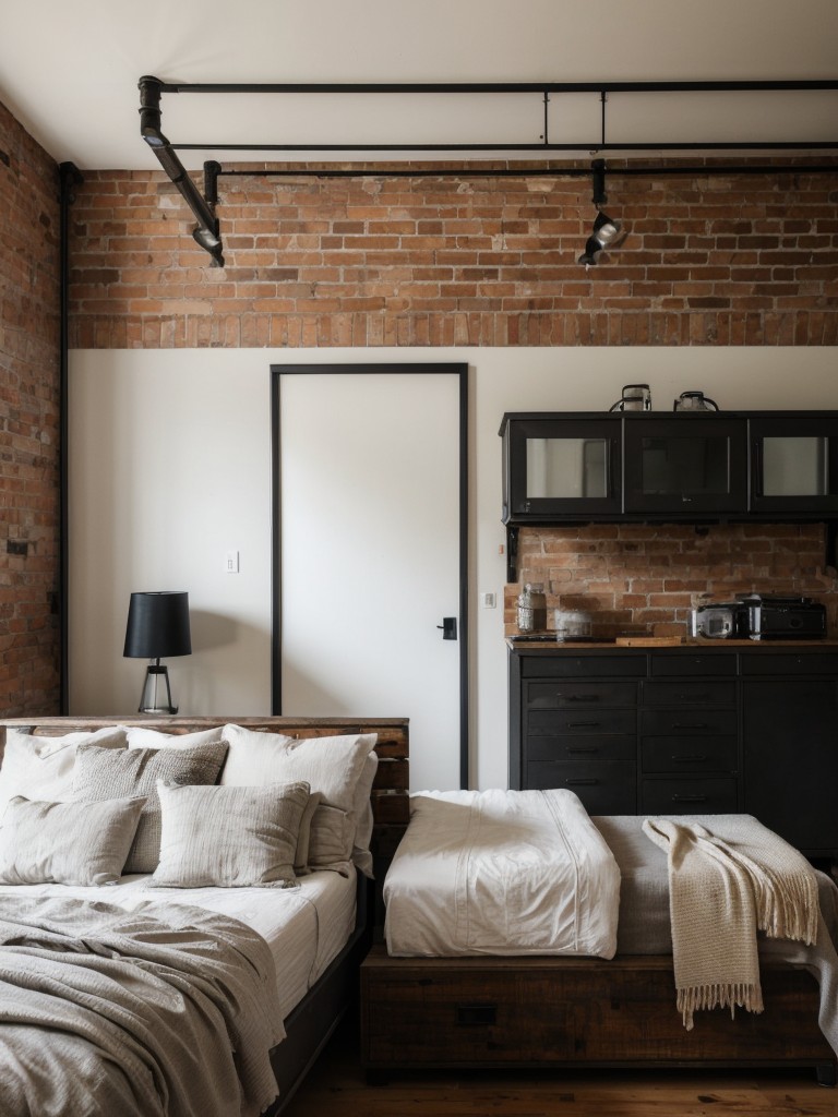 industrial-chic-bedroom-ideas-raw-exposed-materials-edgy-decor-elements-mix-modern-vintage-furniture