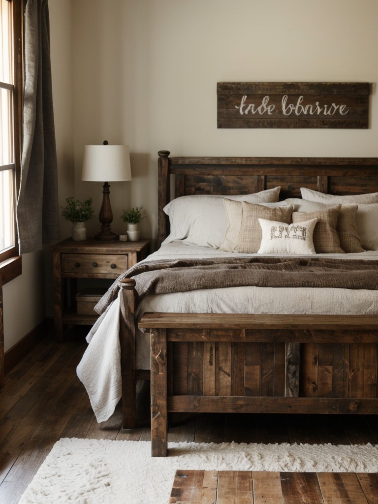 rustic-farmhouse-bedroom-ideas-distressed-wood-furniture-cozy-textiles-cozy-lived-atmosphere