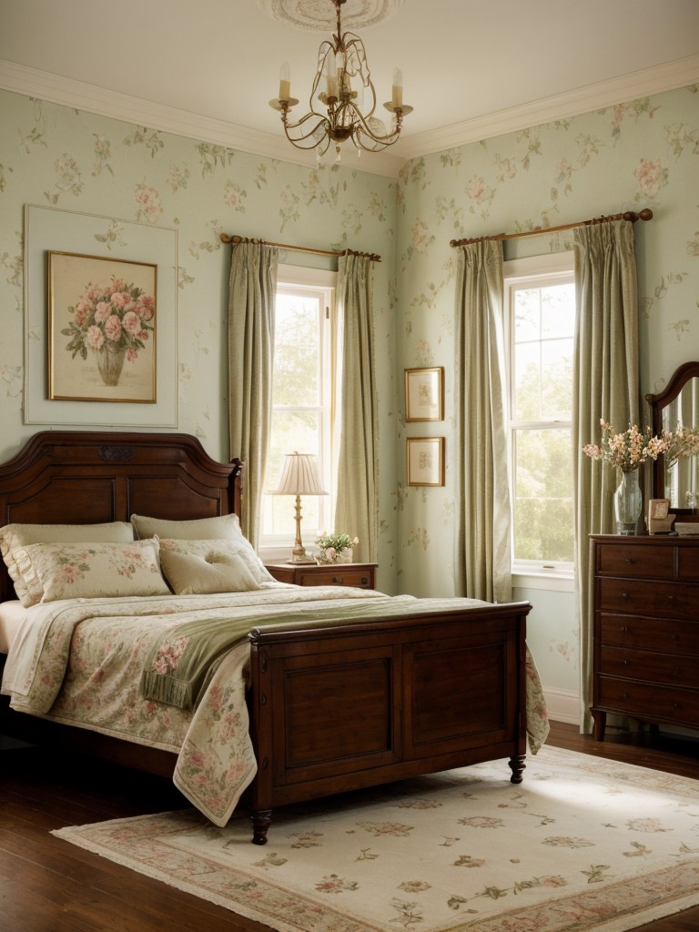 vintage-inspired-bedroom-ideas-antique-furniture-soft-floral-patterns-touch-nostalgia
