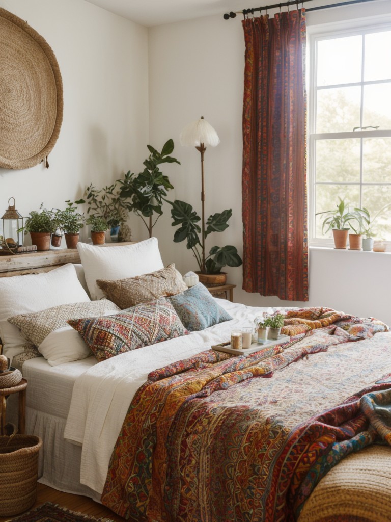 bohemian-bedroom-ideas-vibrant-patterns-natural-fibers-mix-eclectic-decor-elements-relaxed-free-spirited-atmosphere