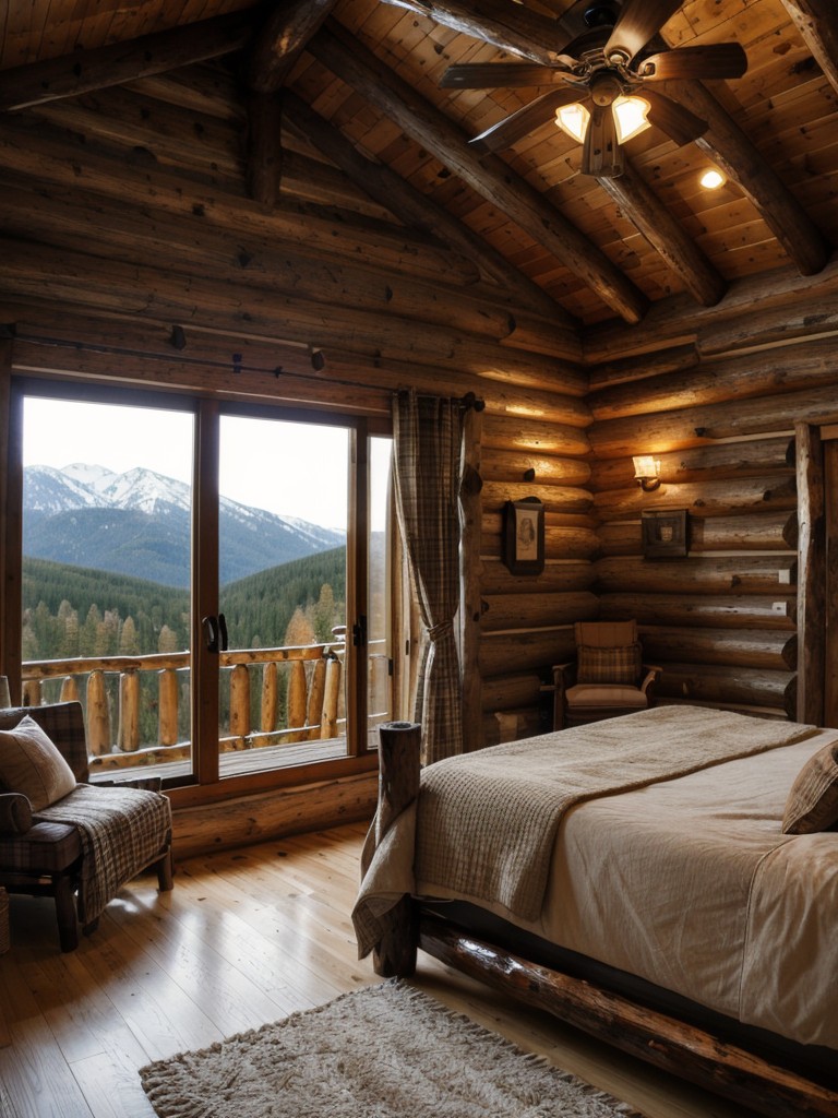 rustic-cabin-bedroom-ideas-log-furniture-cozy-plaids-nature-inspired-accents-to-bring-charm-mountain-retreat-into-home