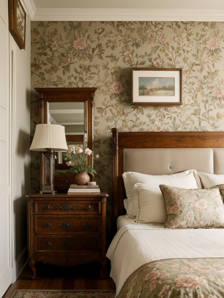 vintage-inspired-bedroom-ideas-antique-furniture-floral-patterns-ornate-details