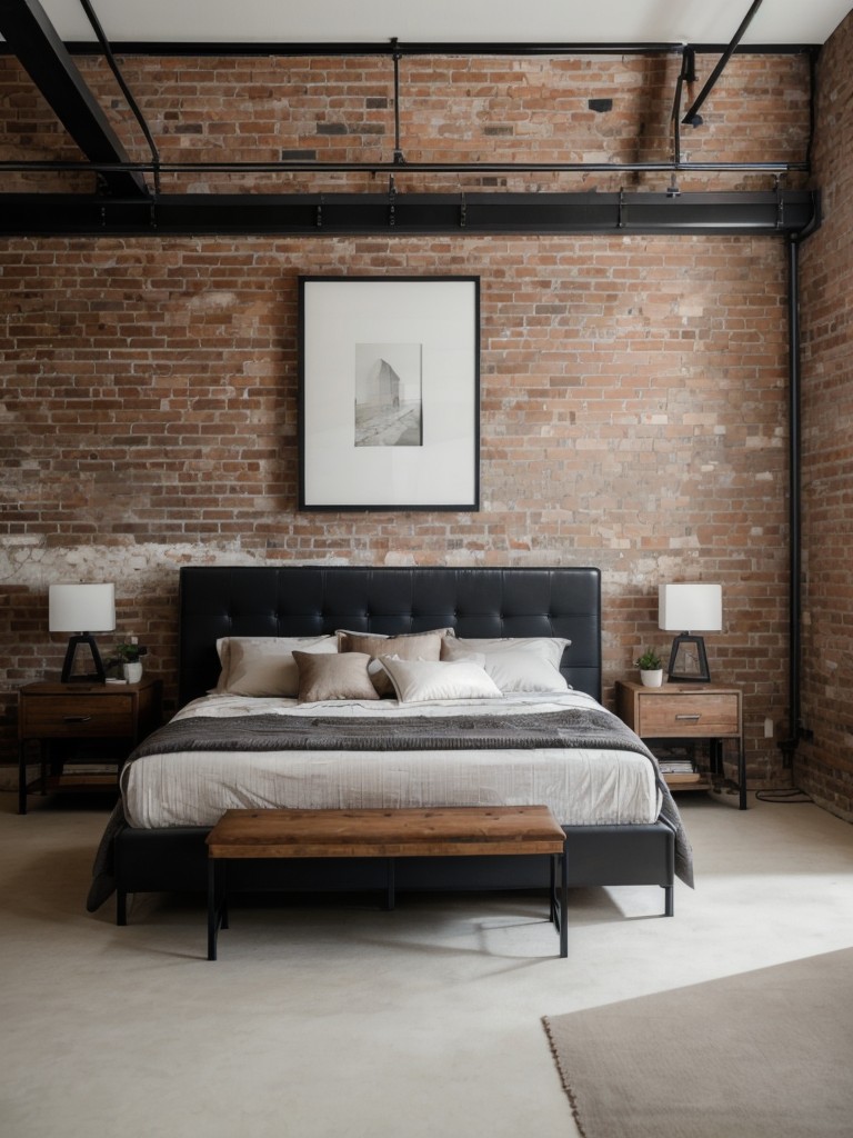 sleek-industrial-bedroom-ideas-exposed-brick-walls-metal-accents-streamlined-furniture