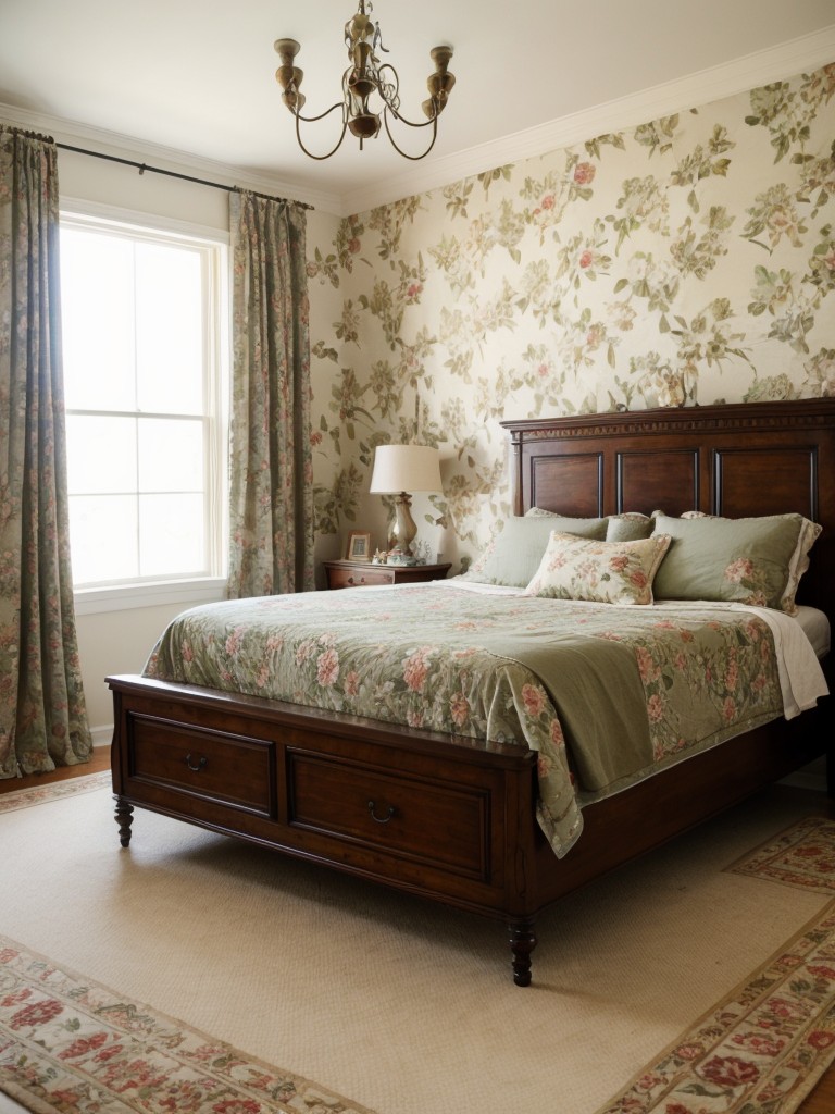 vintage-bedroom-ideas-antique-furniture-floral-prints-vintage-inspired-accessories