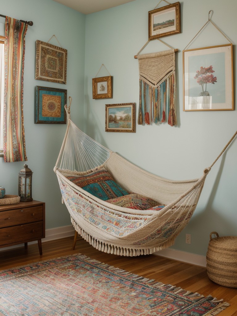 eclectic-boho-chic-bedroom-ideas-merging-various-styles-patterns-incorporating-bold-colors-mix-match-furniture-artistic-wall-tapestries-combined-hammo