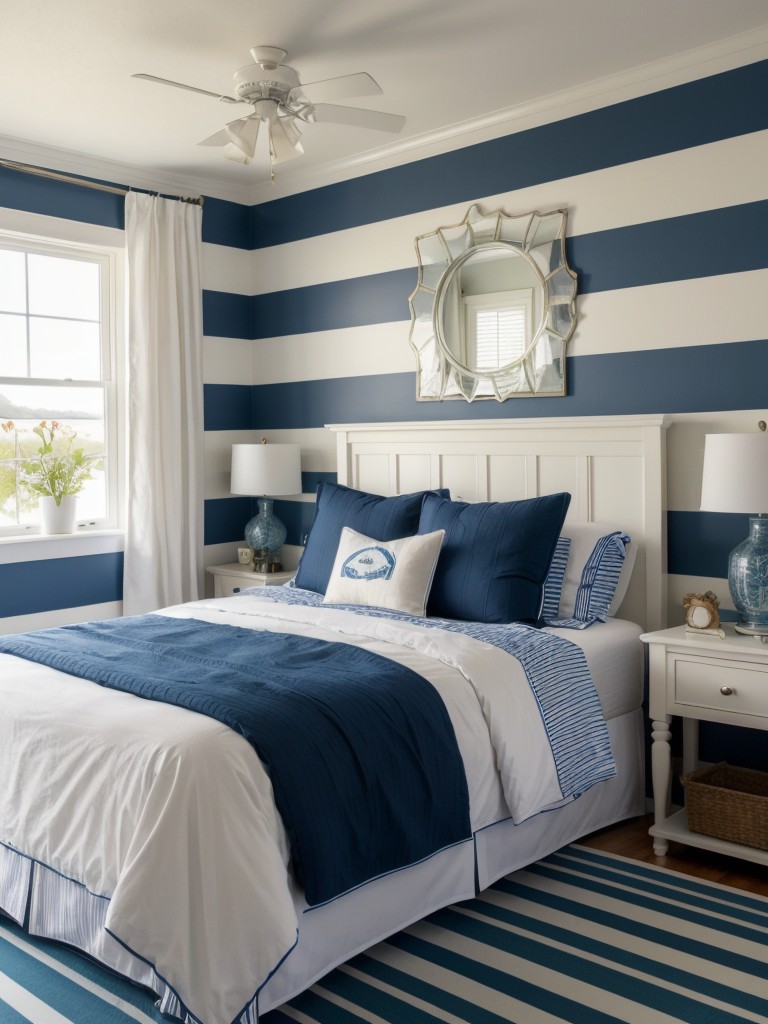 nautical-themed-bedroom-ideas-maritime-colors-striped-patterns-coastal-inspired-decor
