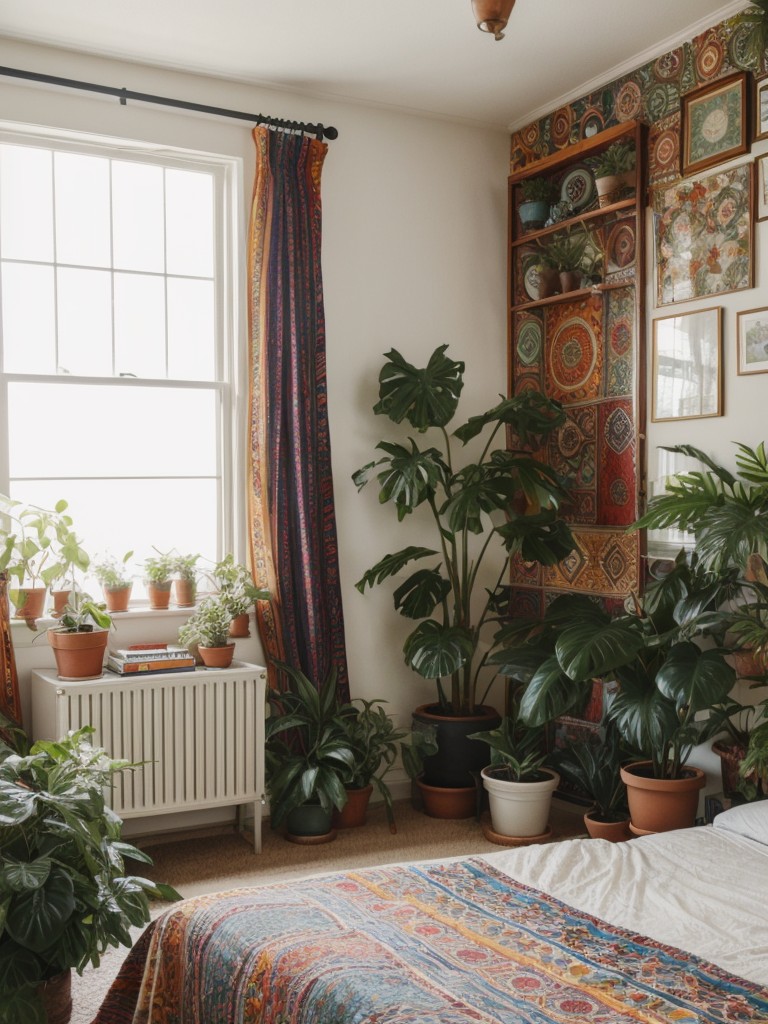 bohemian-bedroom-inspiration-vibrant-colors-eclectic-patterns-plenty-plants
