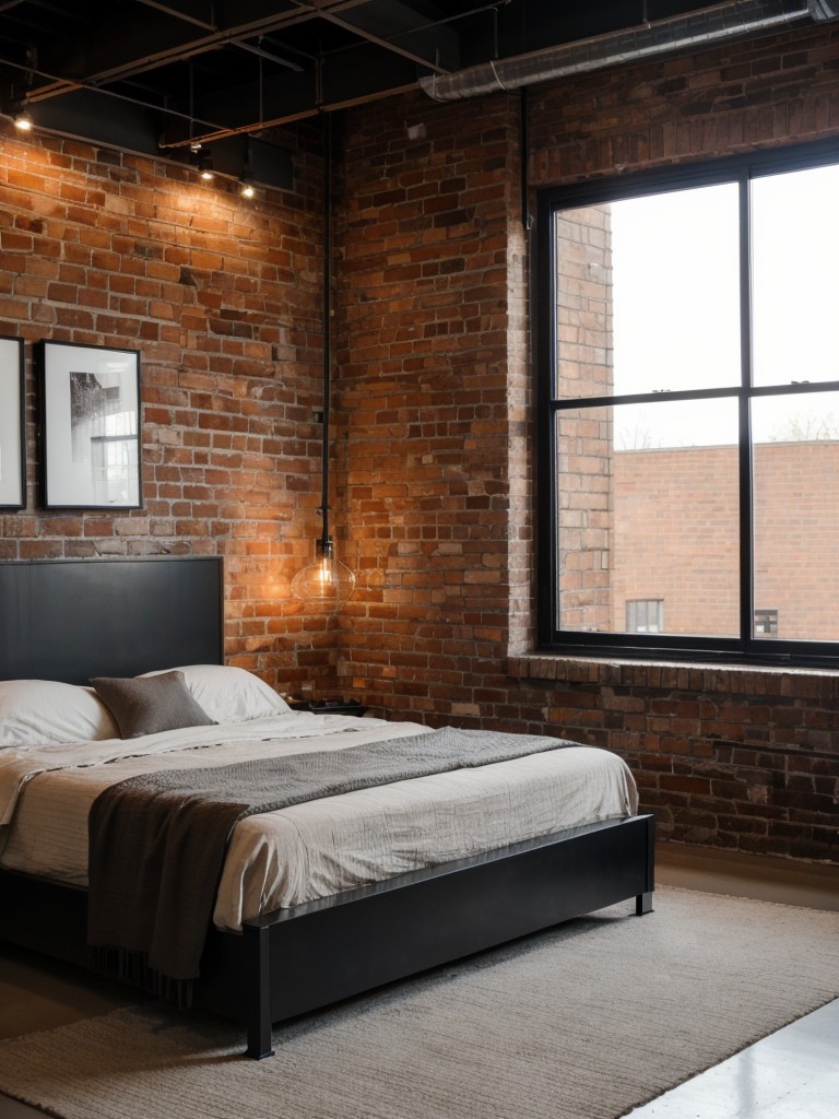 industrial-chic-bedroom-design-featuring-exposed-brick-walls-metal-accents-edgy-lighting