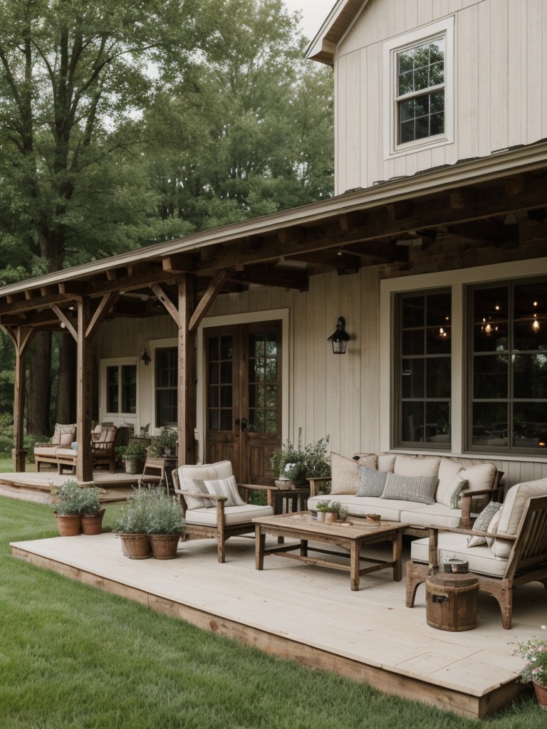 farmhouse-backyard-ideas-rustic-wooden-elements-vintage-decor-plenty-open-space-charming-nostalgic-outdoor-setting