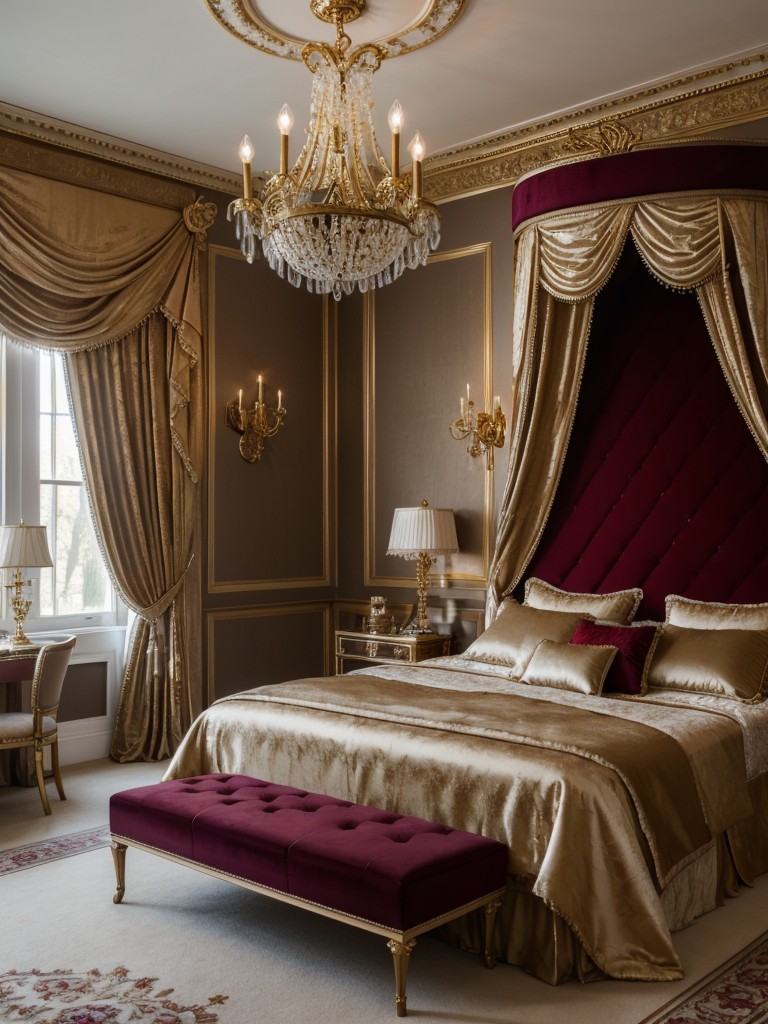 glamorous-bedroom-ideas-luxurious-color-palette-opulent-decor-incorporating-chandelier-velvet-accents