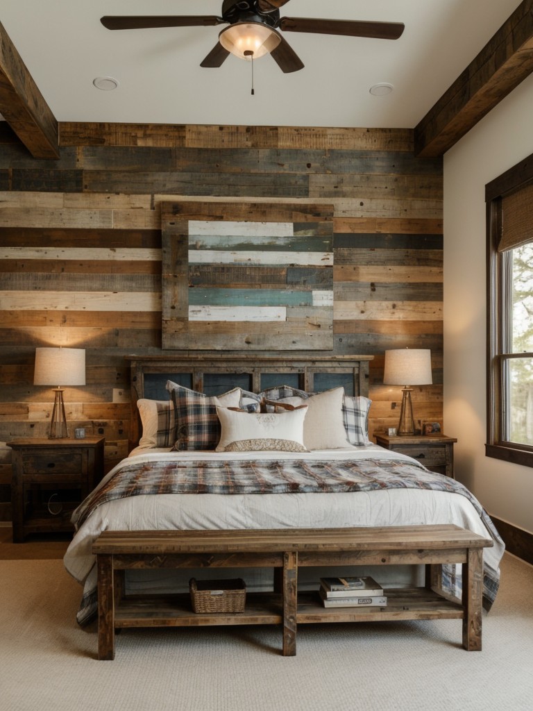 incorporating-reclaimed-wood-furniture-cozy-plaid-textiles