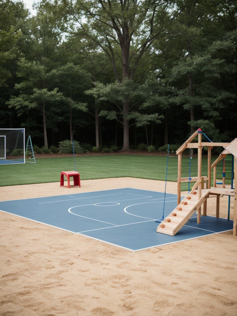 fun-backyard-play-area-ideas-kids-featuring-playset-sandbox-designated-space-outdoor-games-like-hopscotch-mini-basketball-court