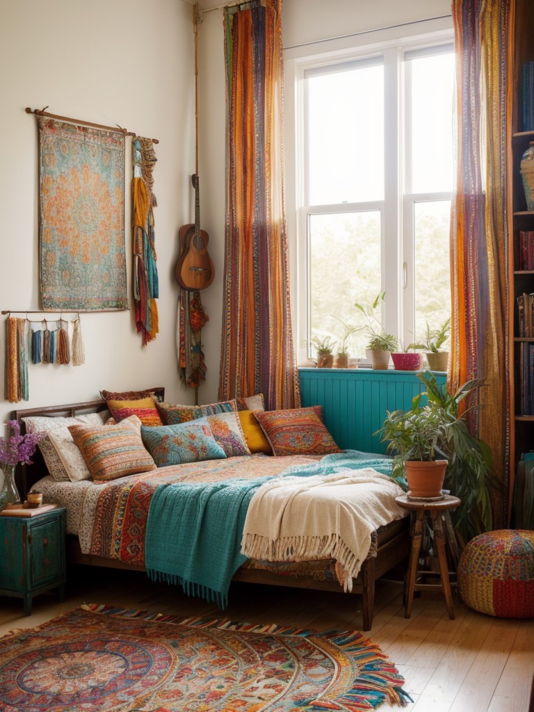 bohemian-bedroom-ideas-featuring-vibrant-colors-layered-textures-eclectic-decor-free-spirited-artistic-atmosphere