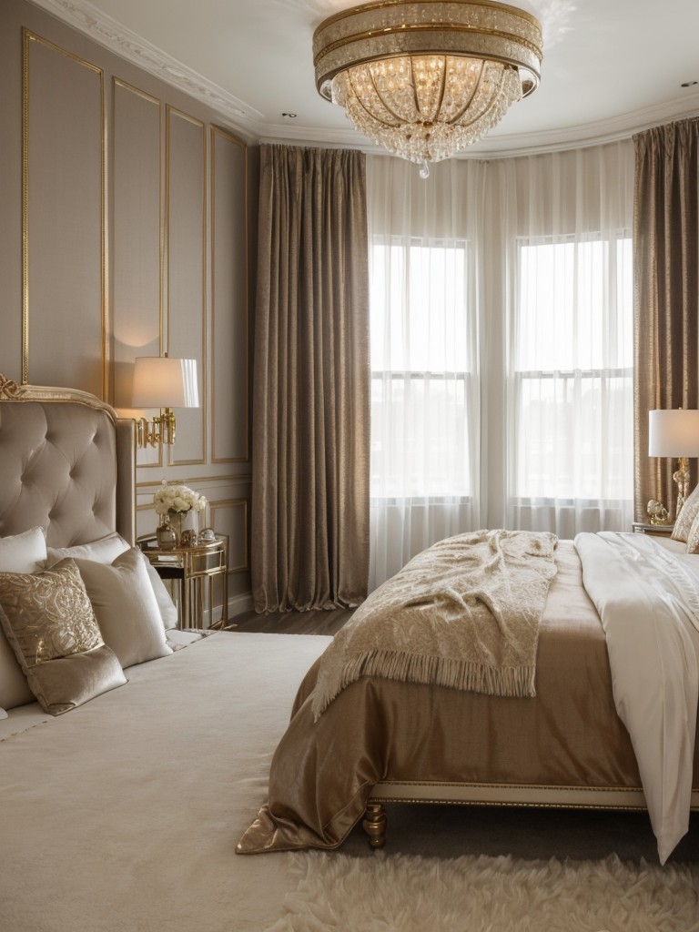 glamorous-bedroom-ideas-luxurious-fabrics-statement-lighting-glamorous-accents
