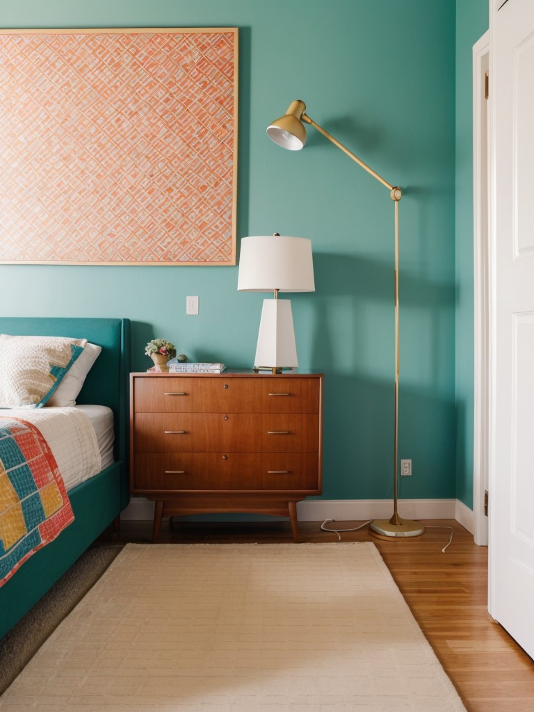 mid-century-modern-bedroom-ideas-retro-furniture-geometric-patterns-bright-pops-color-stylish-nostalgic-vibe
