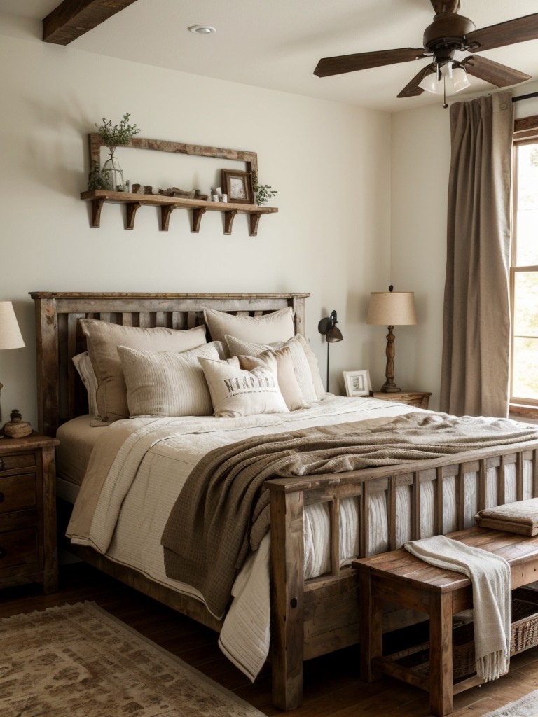 rustic-farmhouse-bedroom-ideas-distressed-wood-furniture-cozy-bedding-vintage-accents-to-achieve-cozy-charming-country-look