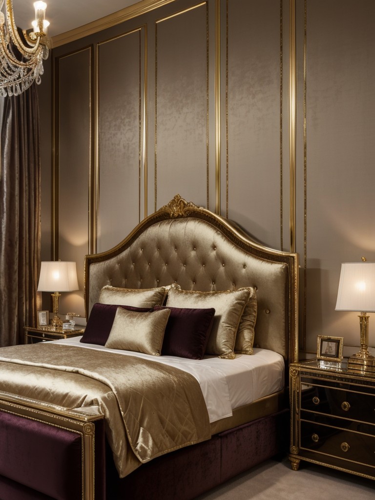 glamorous-bedroom-ideas-velvet-upholstery-metallic-accents-luxurious-fabrics-lavish-opulent-space