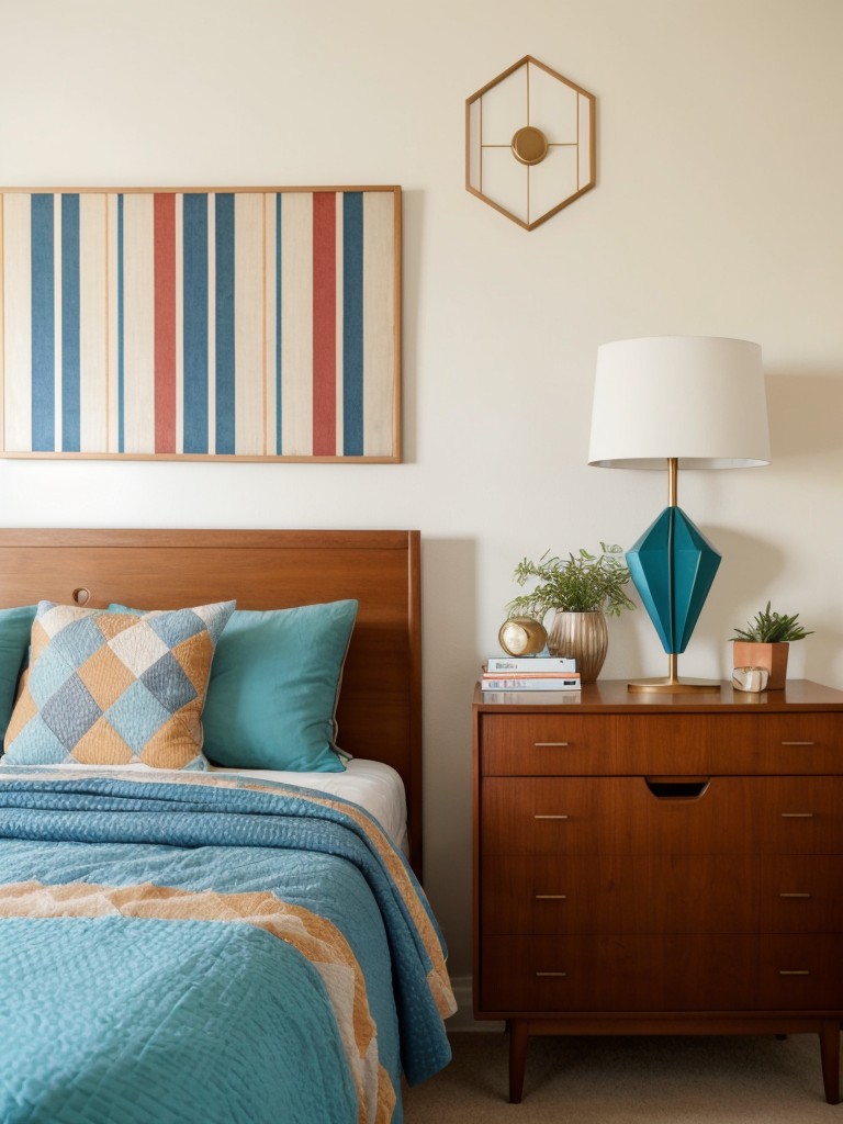 mid-century-modern-bedroom-ideas-retro-furniture-geometric-patterns-pops-color