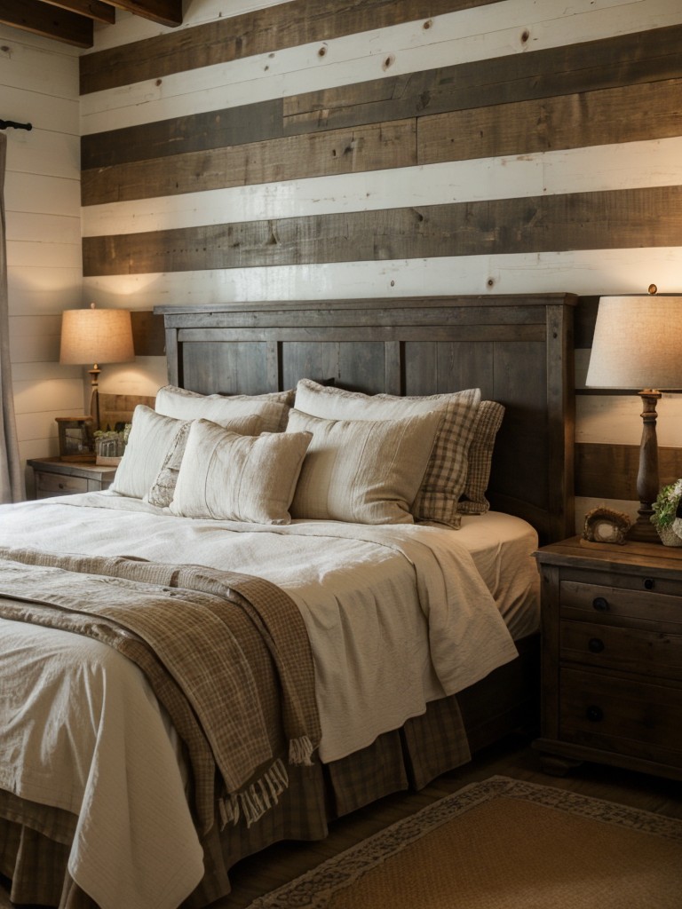 farmhouse-bedroom-ideas-rustic-decor-shiplap-walls-vintage-inspired-textiles-cozy-country-inspired-retreat