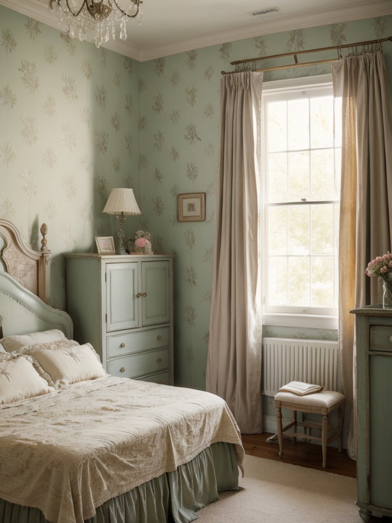 vintage-bedroom-ideas-antique-furniture-vintage-inspired-wallpaper-soft-pastel-colors-nostalgic-romantic-ambiance