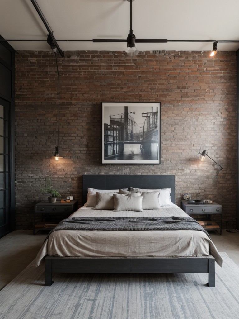 industrial-bedroom-ideas-exposed-brick-walls-metal-accents-edgy-decor-modern-look