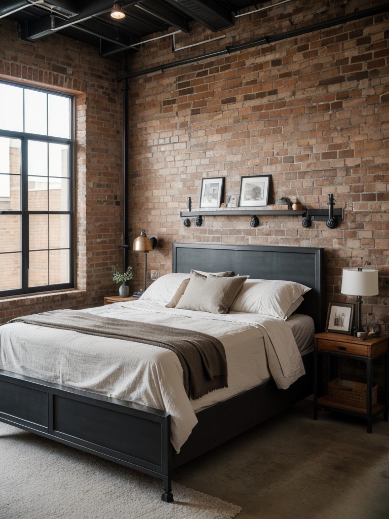 industrial-bedroom-design-ideas-exposed-brick-walls-metal-accents-mix-vintage-modern-decor