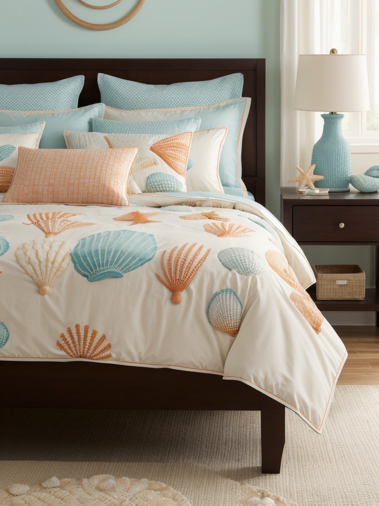 use-coastal-themed-bedding-shell-coral-motifs-beachy-touch