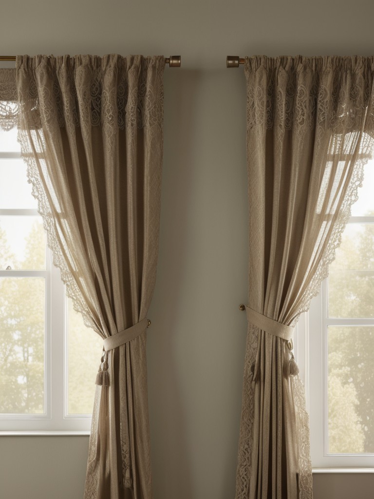hang-vintage-inspired-draperies-curtains-intricate-lace-detailing-touch-opulence