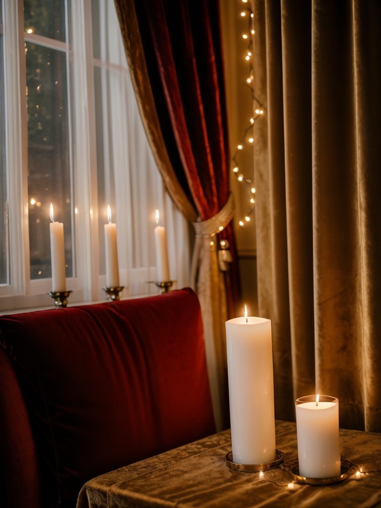 using-candles-fairy-lights-velvet-curtains