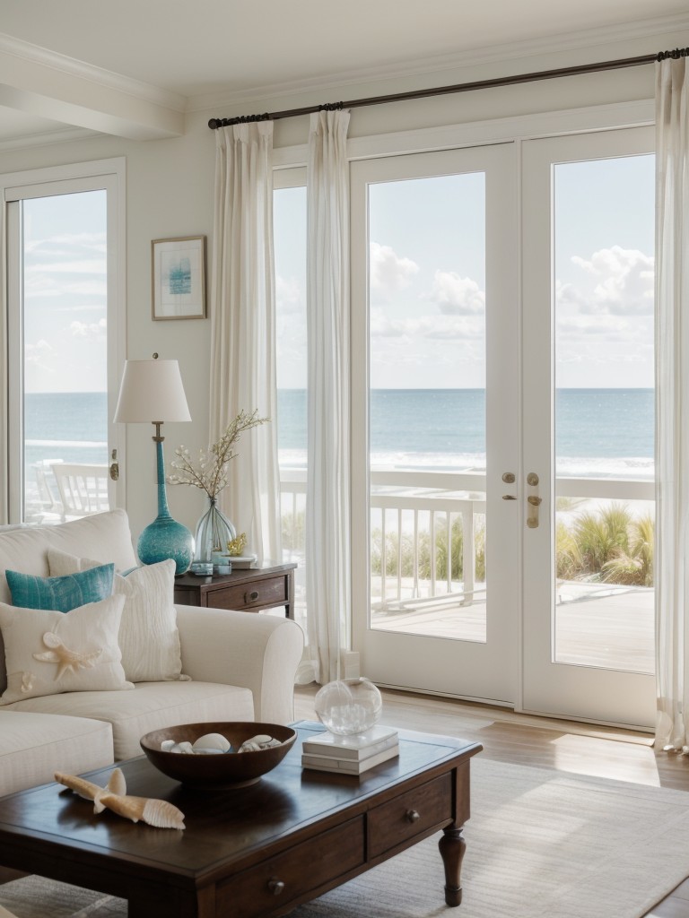 using-seashell-accents-ocean-inspired-artwork-light-airy-curtains