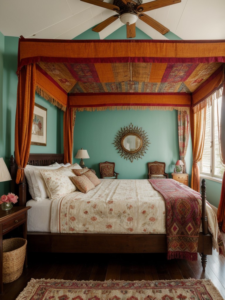 romantic-bohemian-bedroom-ideas-that-evoke-dreamy-eclectic-atmosphere-using-vibrant-colors-rich-textures-array-patterns-incorporate-elements-like-cano