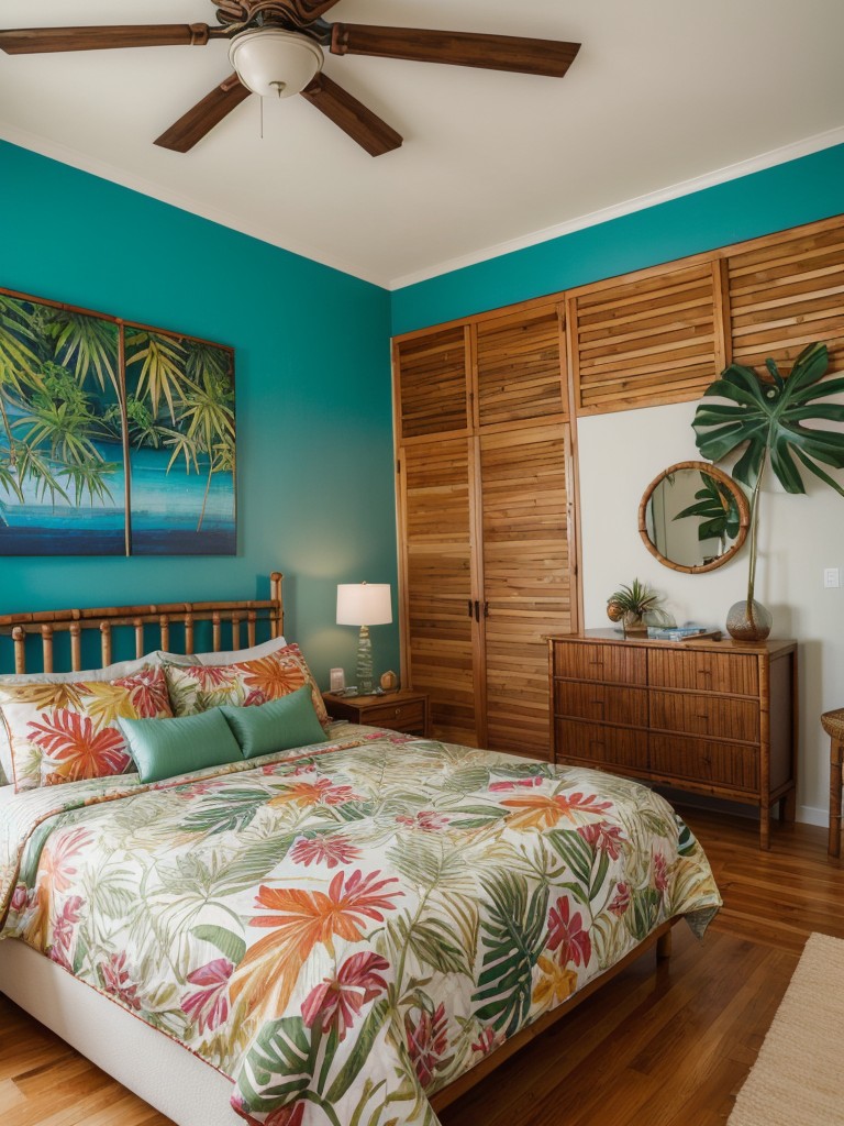 create-tropical-paradise-bedroom-vibrant-colors-tropical-prints-natural-materials-like-bamboo-rattan