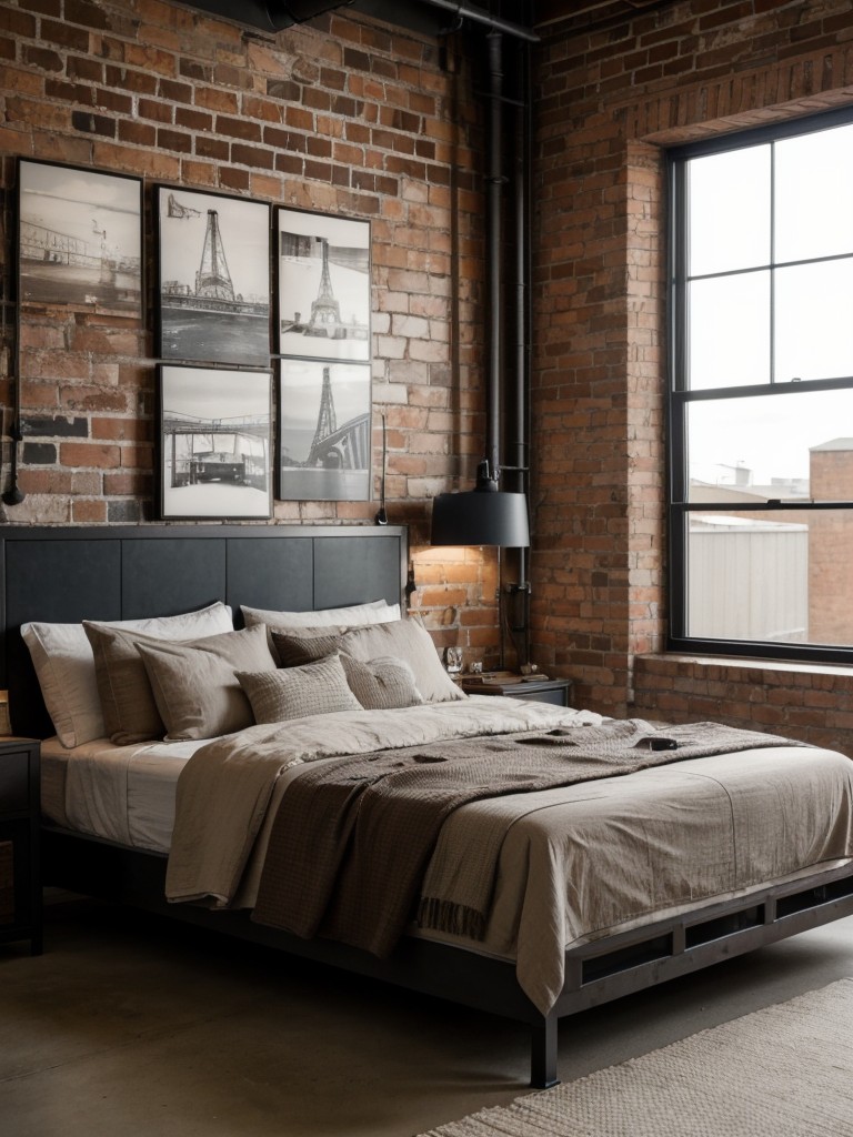 industrial-bedroom-ideas-featuring-exposed-brick-walls-metal-accents-mix-rustic-modern-elements-trendy-edgy-look