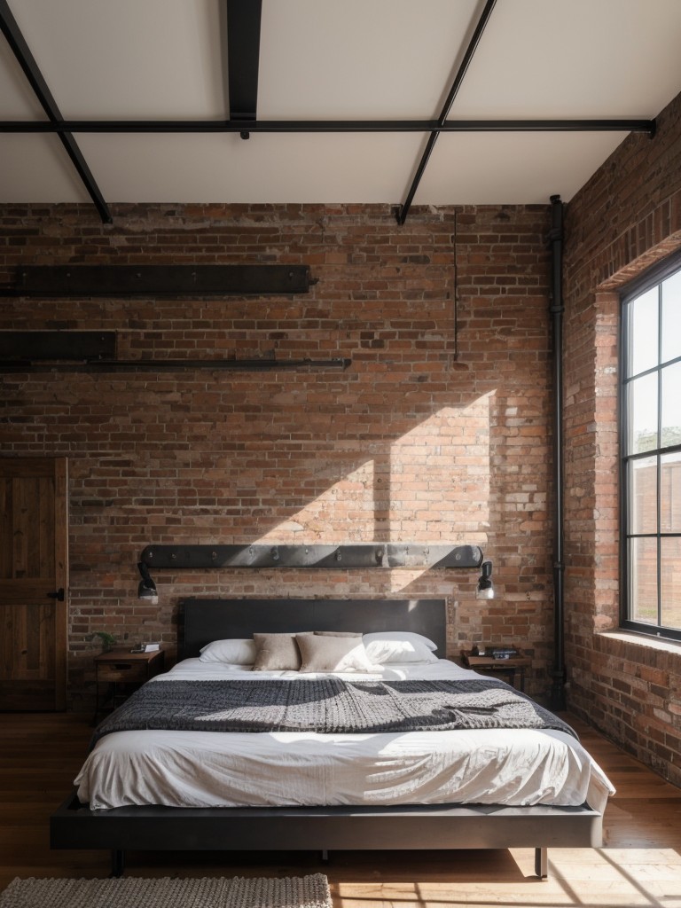 industrial-bedroom-ideas-raw-materials-exposed-brick-walls-minimalist-design-contemporary-edgy-look