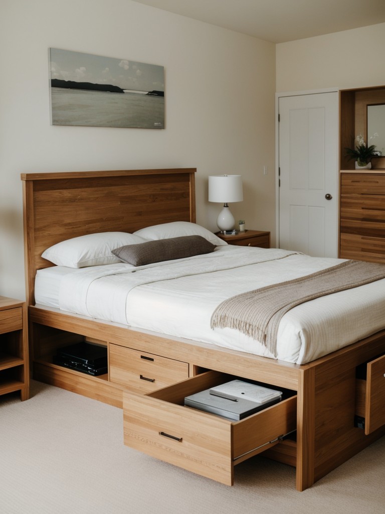 incorporate-multifunctional-furniture-such-bed-built-drawers-desk-that-doubles-nightstand