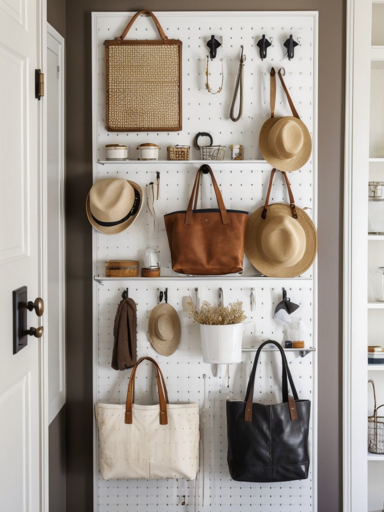 use-wall-mounted-hooks-pegboards-hanging-items-like-bags-hats-jewelry