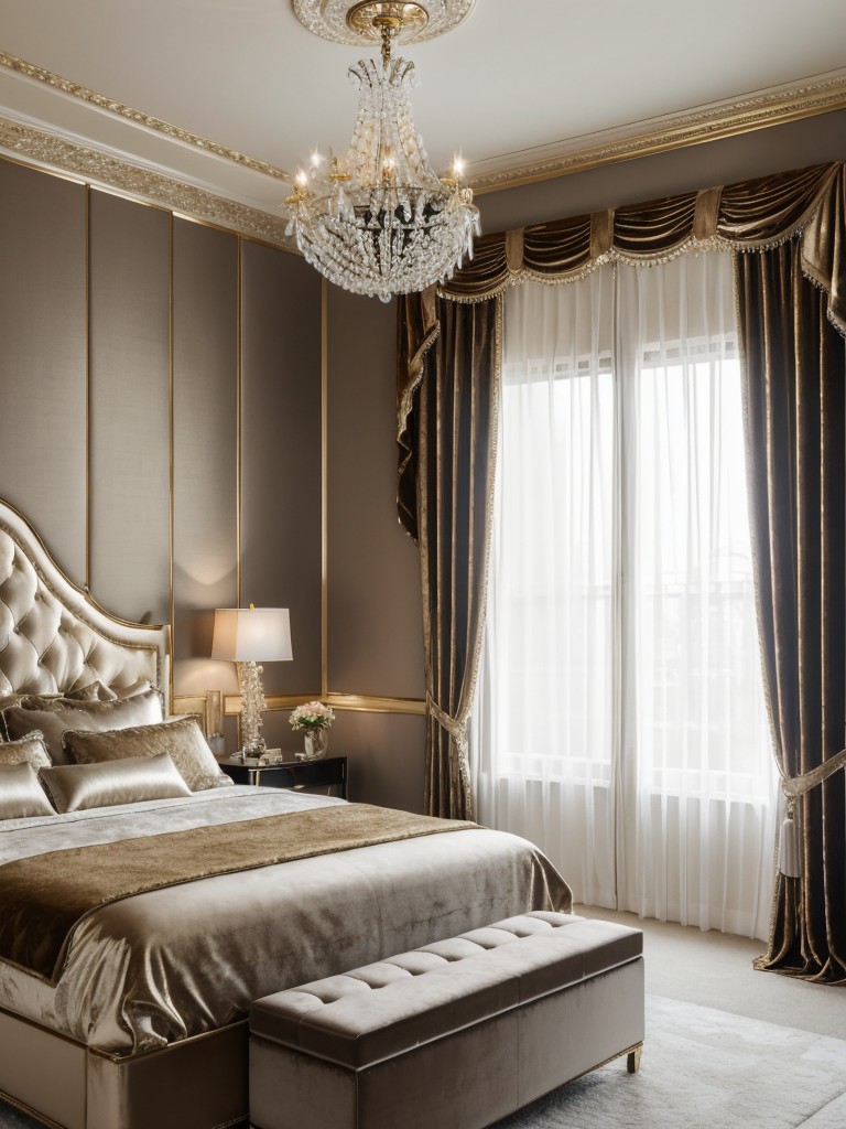 glamorous-bedroom-ideas-touch-luxury-sparkle-using-crystal-chandeliers-velvet-upholstery-metallic-accents