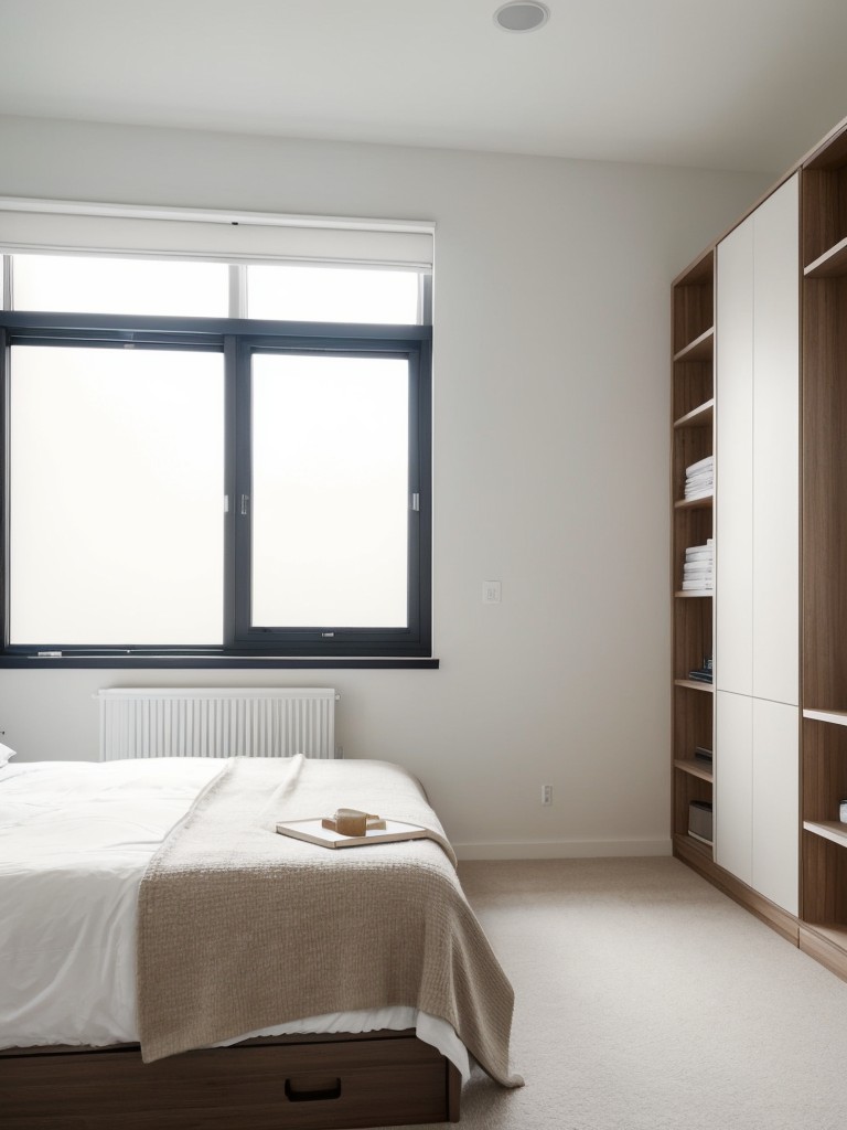 minimalist-bedroom-ideas-sleek-furniture-clutter-free-environment-using-floating-shelves-hidden-storage-simple-color-palette