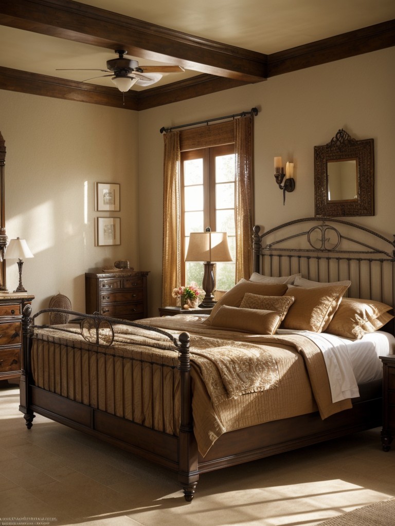 mediterranean-inspired-bedroom-ideas-warm-earth-tones-ornate-furniture-textured-accents-like-wrought-iron-terra-cotta