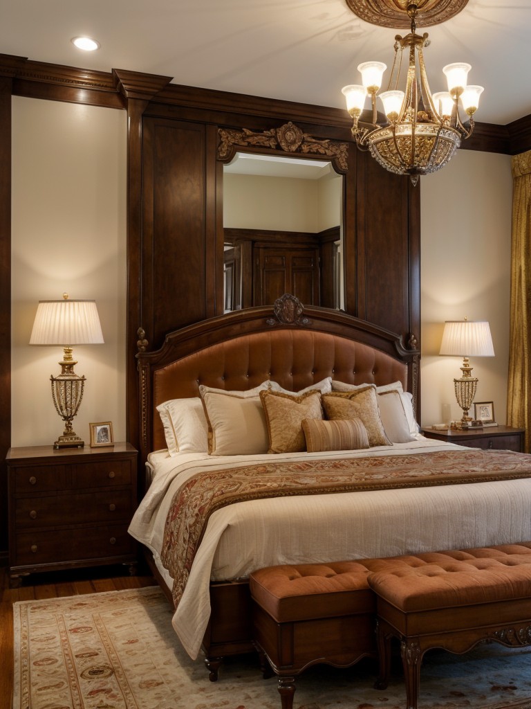 traditional-bedroom-ideas-rich-warm-colors-ornate-furniture-classic-decor-elements-such-chandeliers-antique-mirrors-creating-timeless-elegant-look