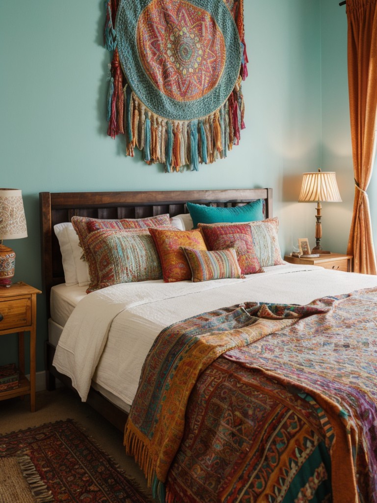 bohemian-bedroom-ideas-vibrant-colors-eclectic-patterns-layered-textures-free-spirited-cozy-atmosphere