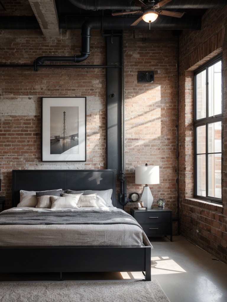 industrial-bedroom-ideas-exposed-brick-walls-metal-furnishings-edgy-decor-pieces-trendy-urban-feel