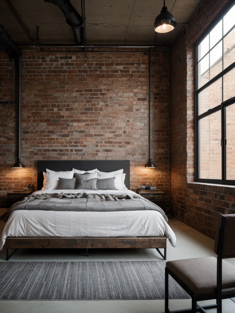 industrial-bedroom-ideas-raw-materials-exposed-brick-walls-metal-accents-contemporary-edgy-look
