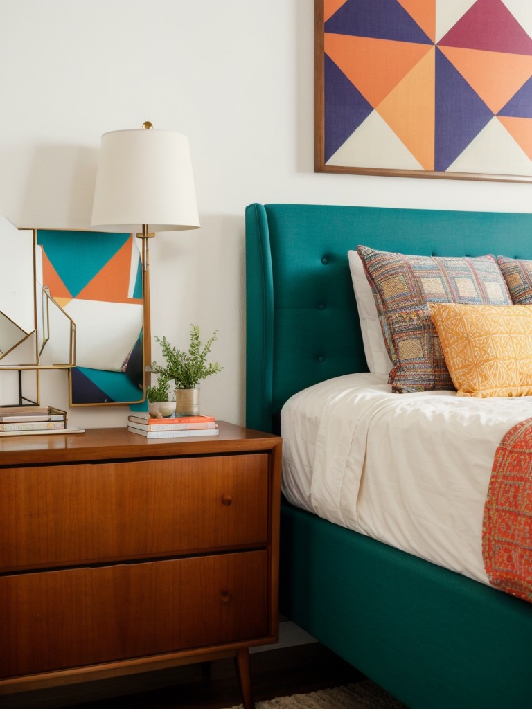 mid-century-modern-bedroom-ideas-retro-furniture-geometric-patterns-bold-pops-color-vintage-yet-contemporary-look