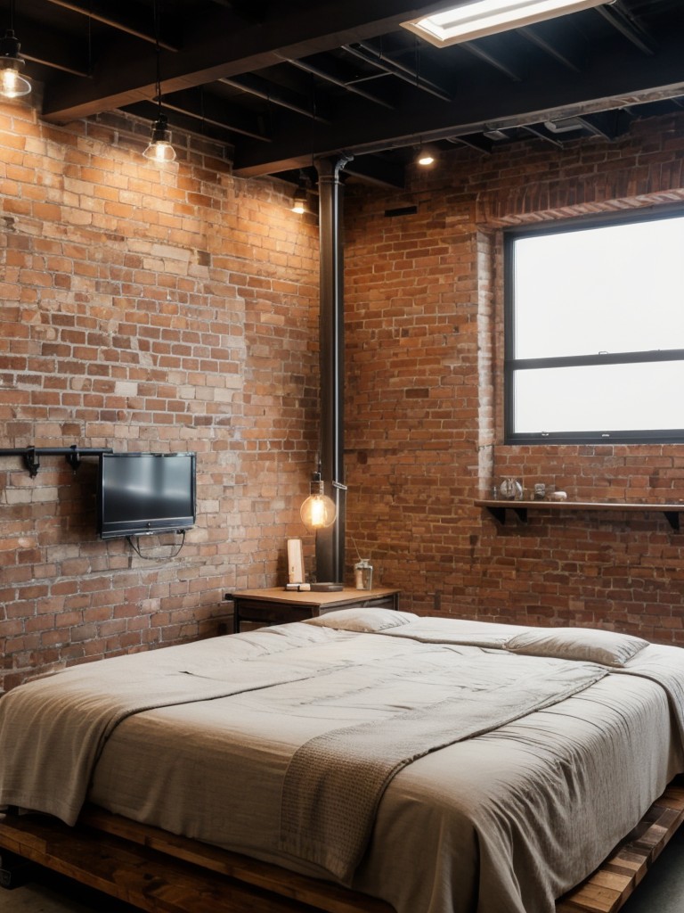 industrial-loft-bedroom-ideas-that-embrace-raw-materials-exposed-elements-including-brick-walls-metal-furnishings-edison-bulb-lighting-fixtures