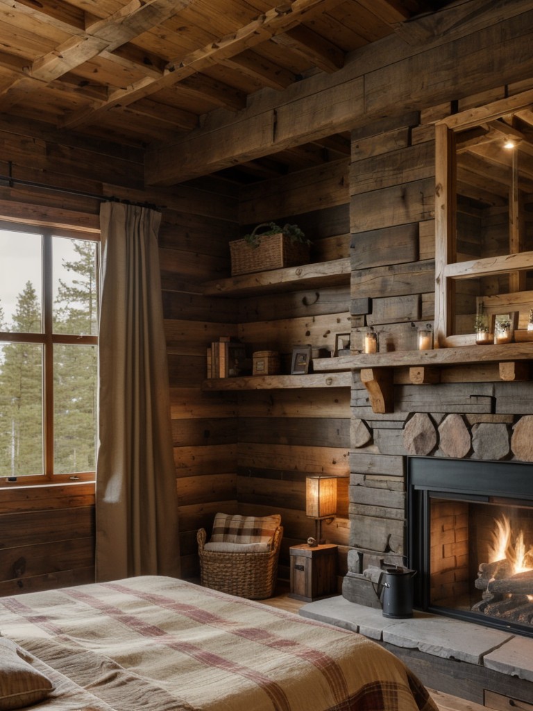 rustic-cabin-bedroom-ideas-cozy-inviting-atmosphere-utilizing-warm-wood-finishes-cozy-plaid-bedding-stone-fireplace